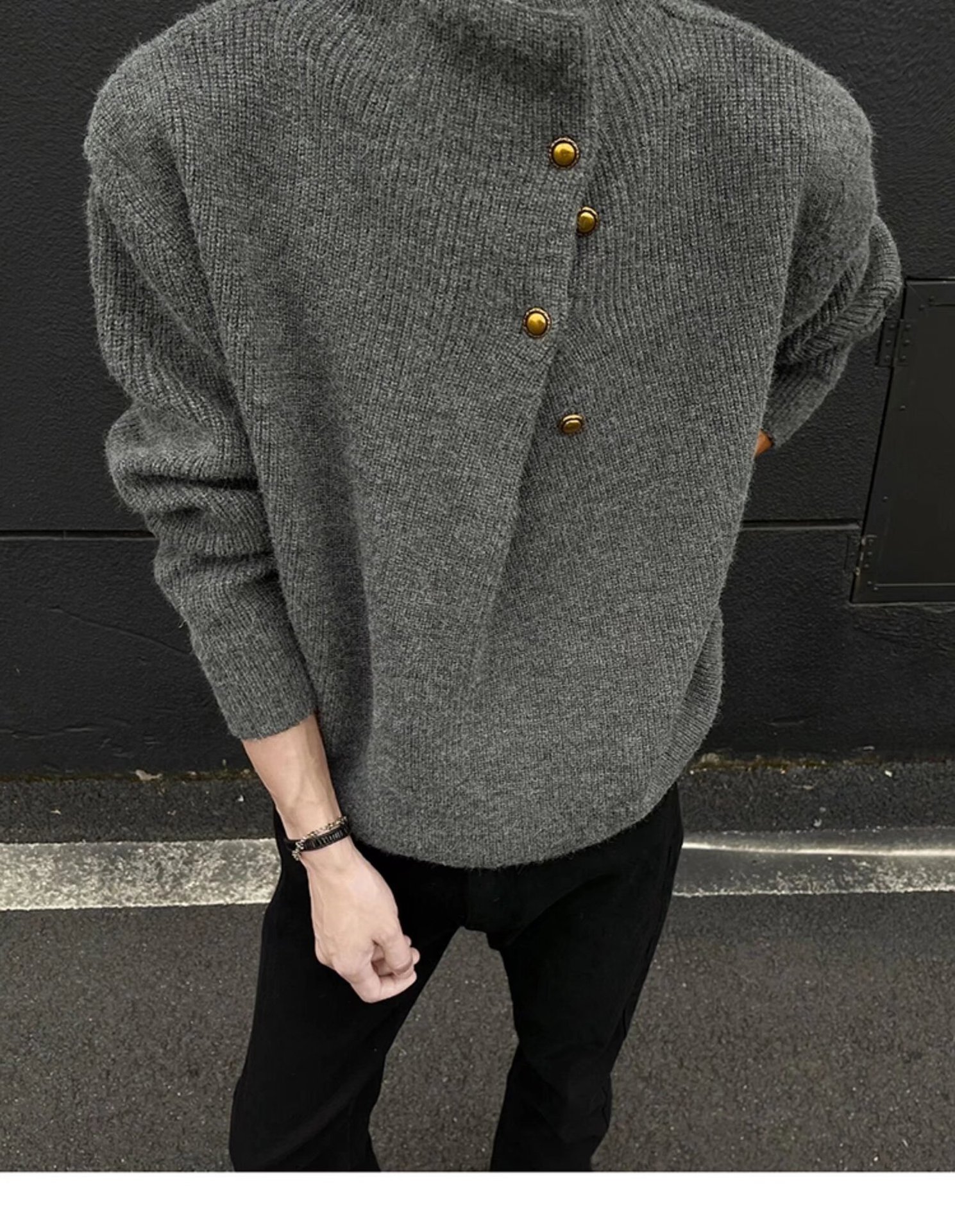 Men's Casual Turtleneck Long Sleeve Knitwear Top