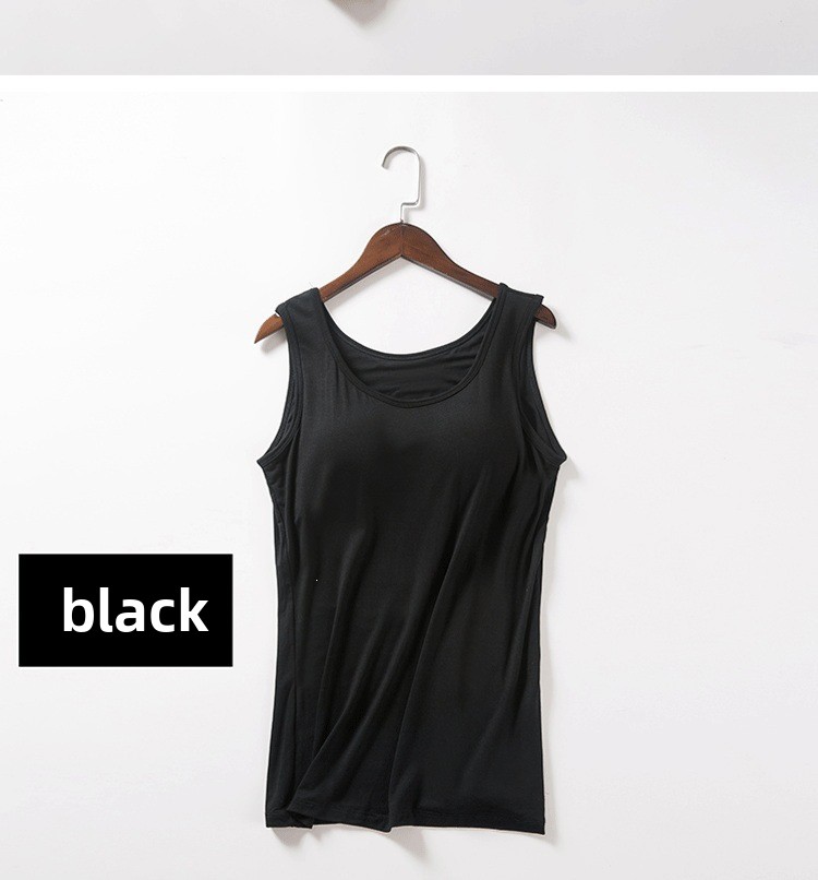 Women's Modal Padded Backless Yoga Camisole Tank Top Plus Size