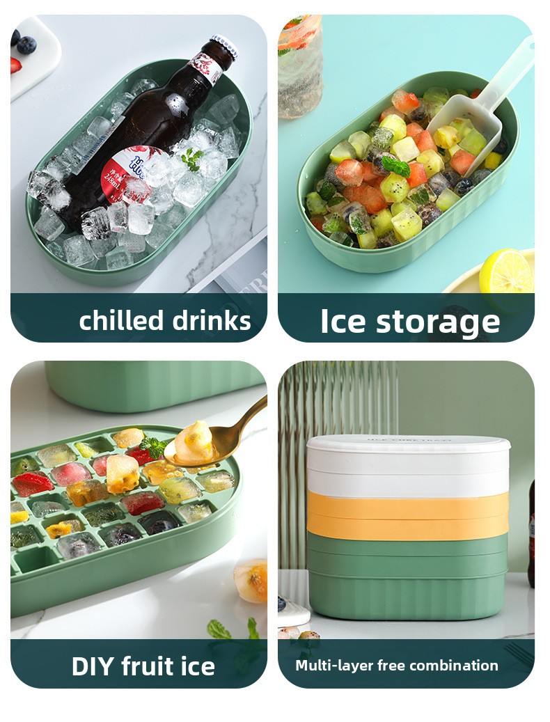 Silicone Ice Cube Tray with Soft Bottom