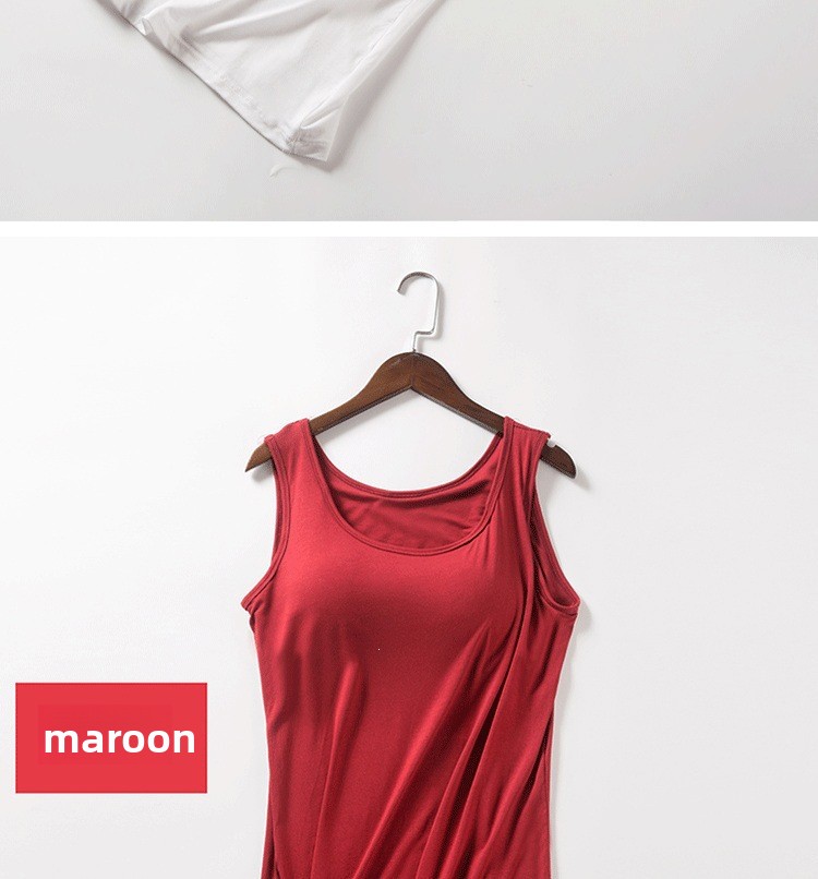 Women's Modal Padded Backless Yoga Camisole Tank Top Plus Size