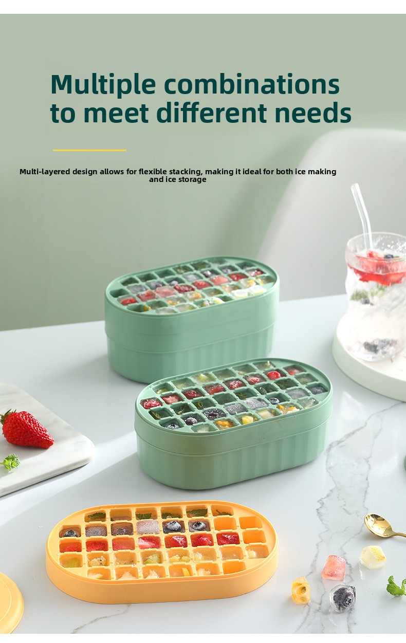 Silicone Ice Cube Tray with Soft Bottom