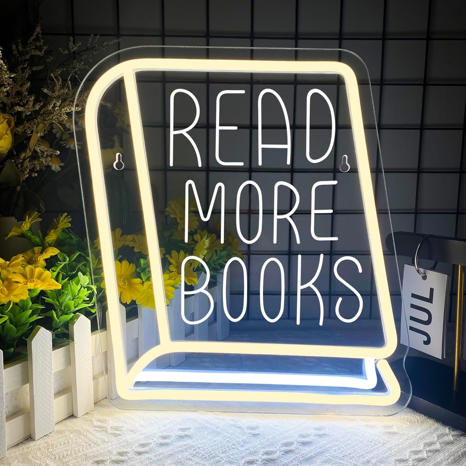 Dimmable LED Reading Neon Sign Wall Decor Light