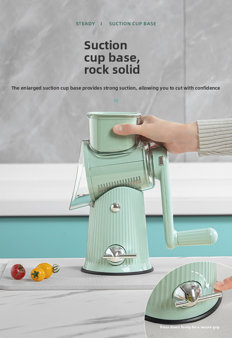 Stainless steel roller vegetable slicer