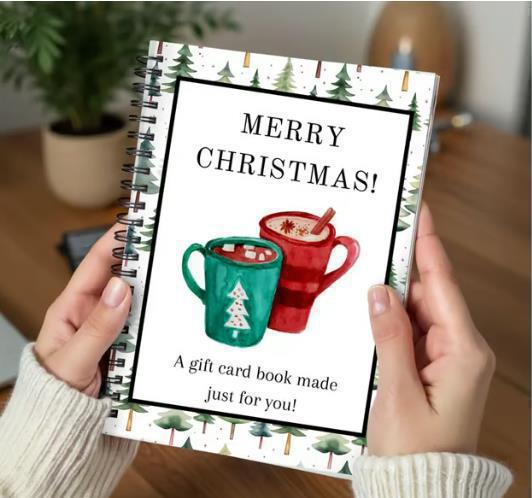Creative 3D Christmas Greeting Card with Cup or Tree Cover