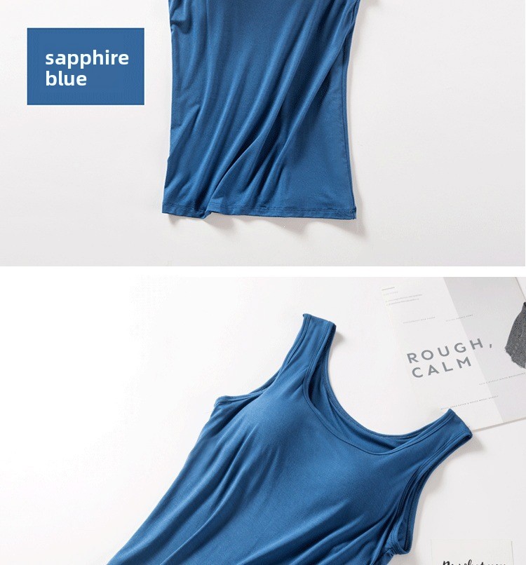Women's Modal Padded Backless Yoga Camisole Tank Top Plus Size