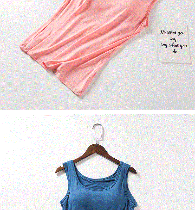 Women's Modal Padded Backless Yoga Camisole Tank Top Plus Size