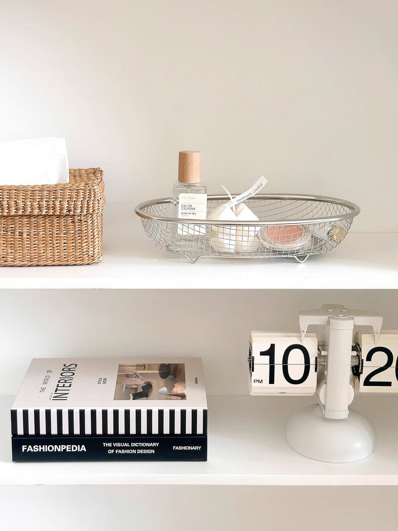 Hollow Stainless Steel Oval Draining Storage Basket