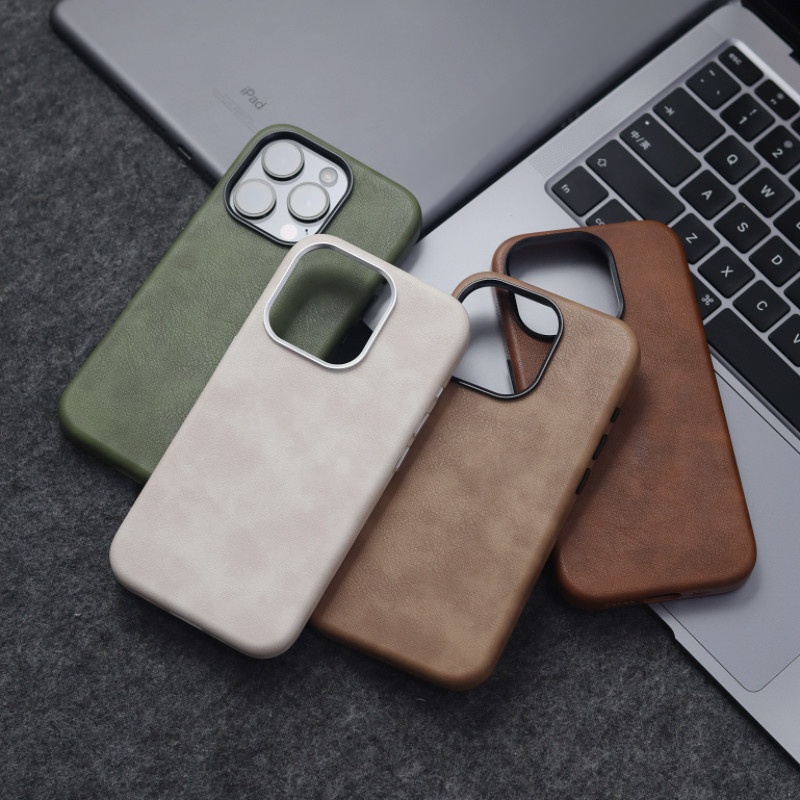 Retro Crazy Horse Leather Magnetic Anti-Drop Phone Case for iPhone