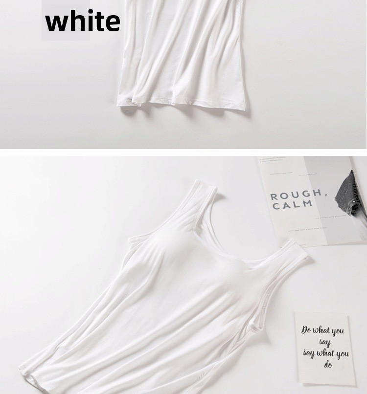 Women's Modal Padded Backless Yoga Camisole Tank Top Plus Size