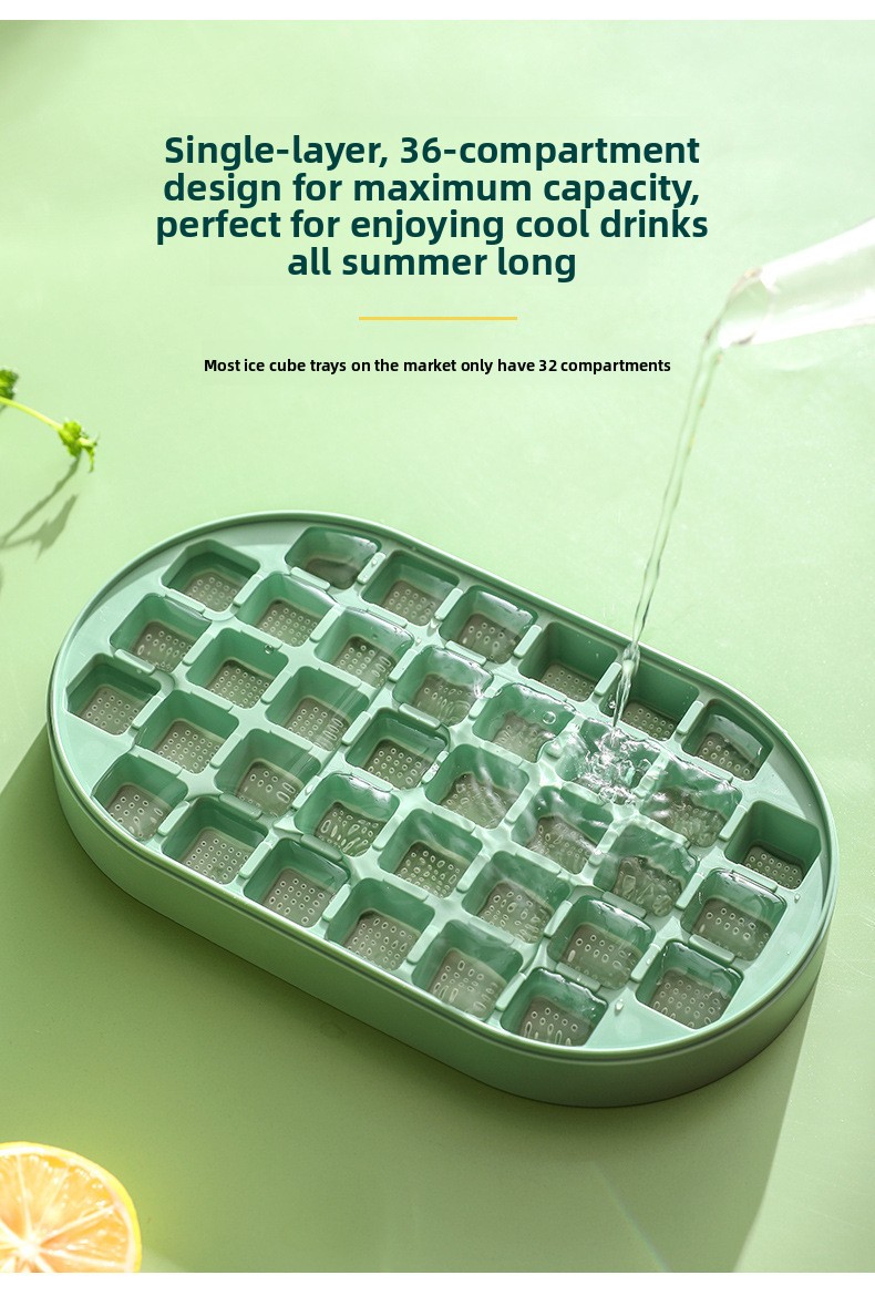 Silicone Ice Cube Tray with Soft Bottom