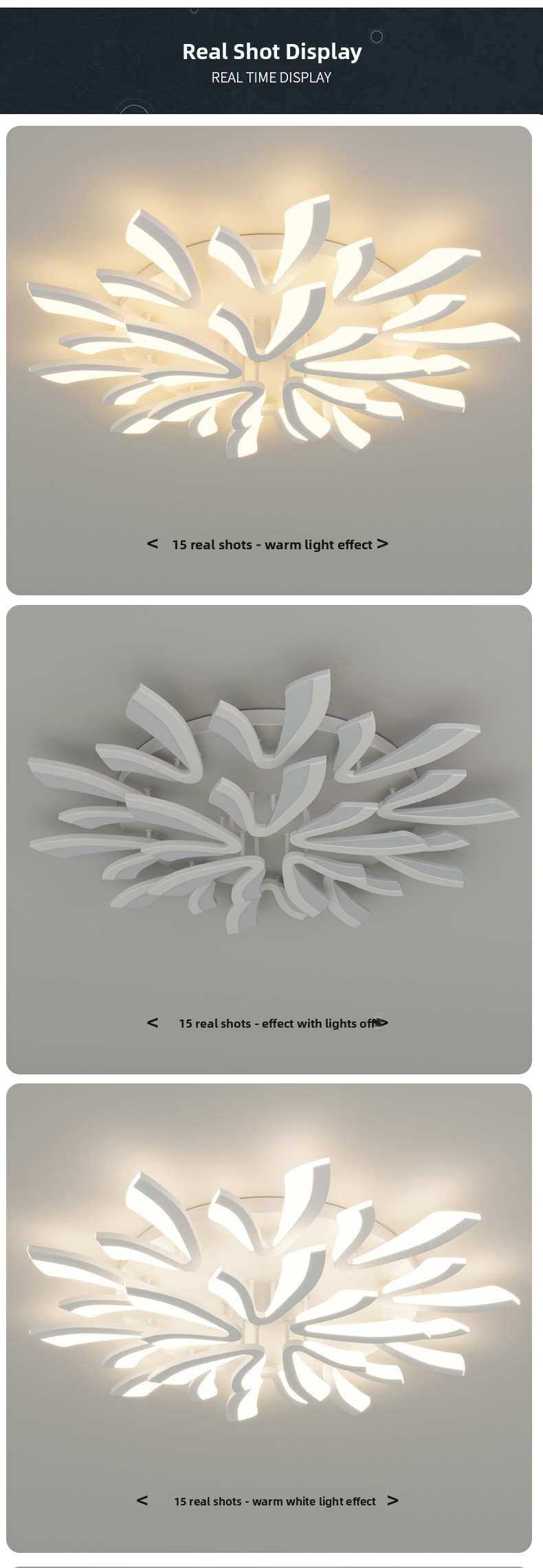 Nordic style V-shaped acrylic ceiling lamp