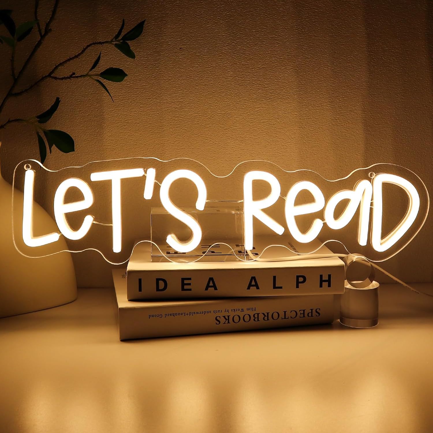 Dimmable LED Reading Neon Sign Wall Decor Light