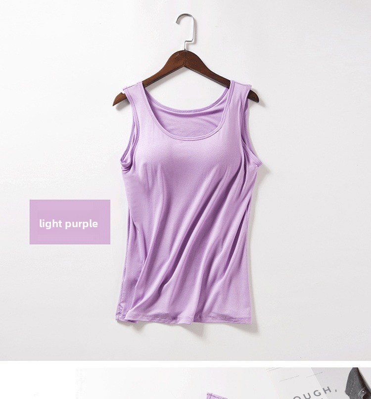 Women's Modal Padded Backless Yoga Camisole Tank Top Plus Size