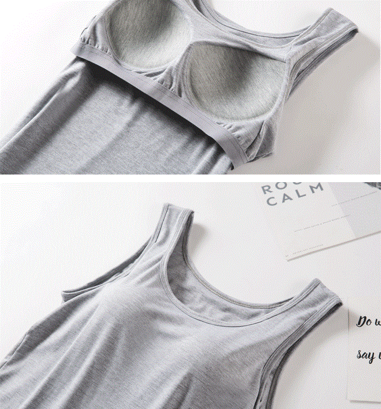 Women's Modal Padded Backless Yoga Camisole Tank Top Plus Size
