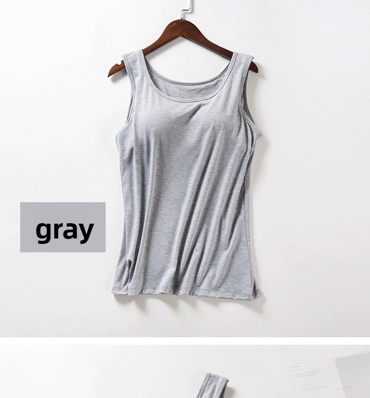 Women's Modal Padded Backless Yoga Camisole Tank Top Plus Size