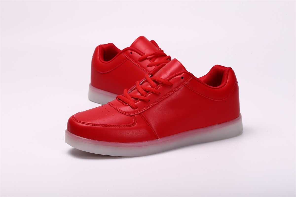 USB Rechargeable LED Light Sneakers Breathable Flat Heel Shoes