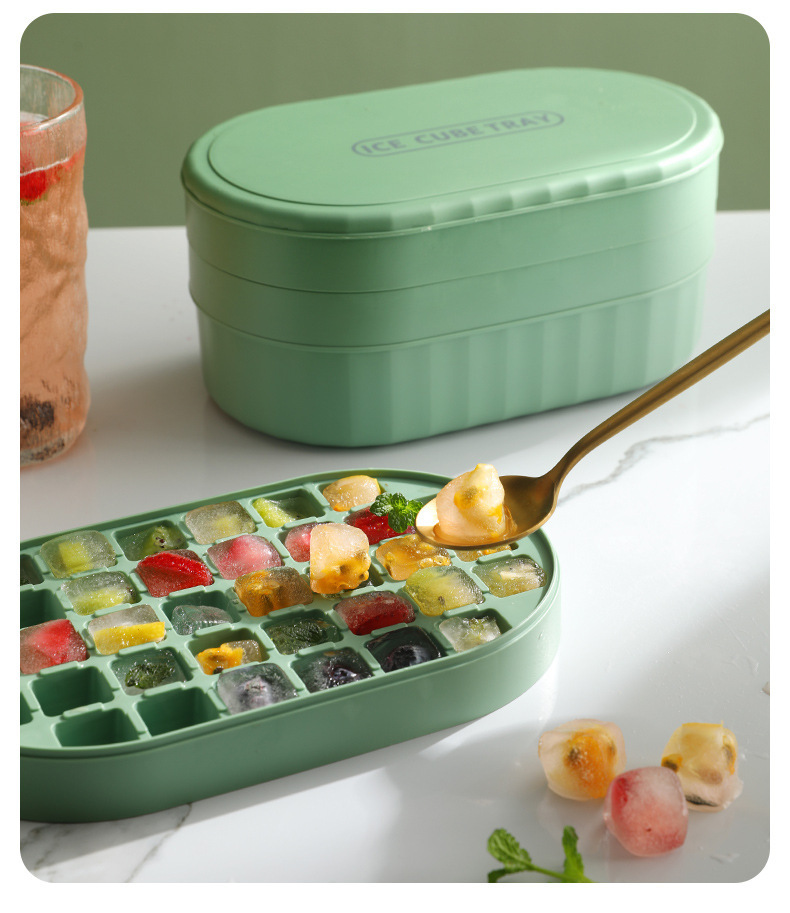 Silicone Ice Cube Tray with Soft Bottom