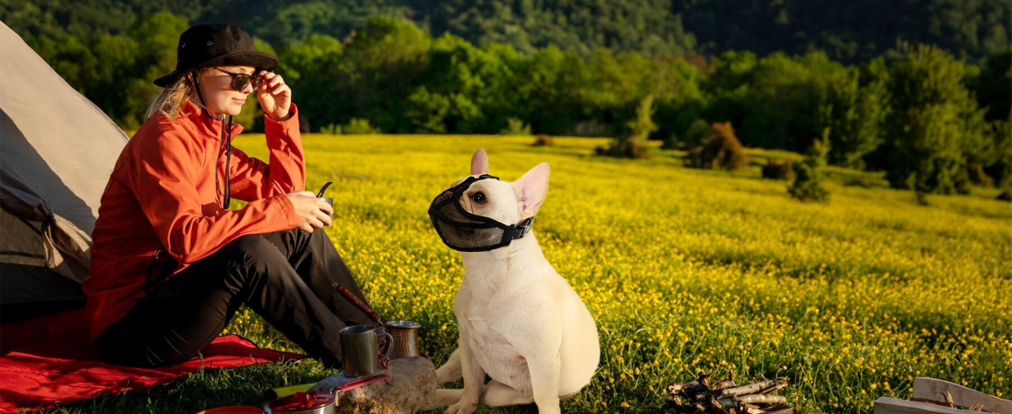 Breathable Dog Muzzle for French Bulldog Pug Anti Biting Pet Mask