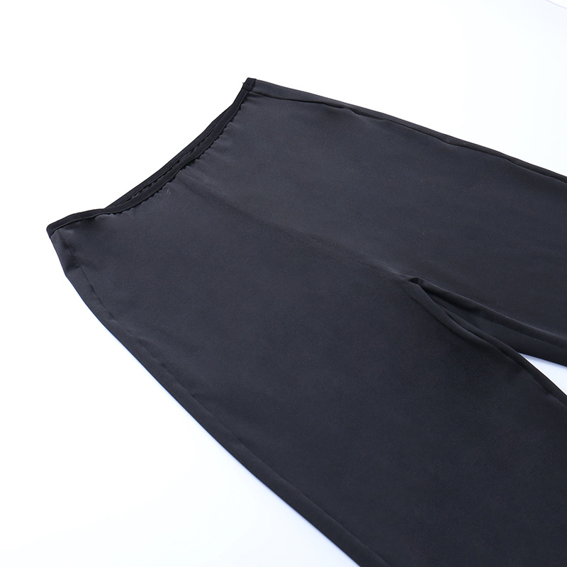Women's High-Waisted Lace Splicing Butt-Lifting Boot-Cut Pants