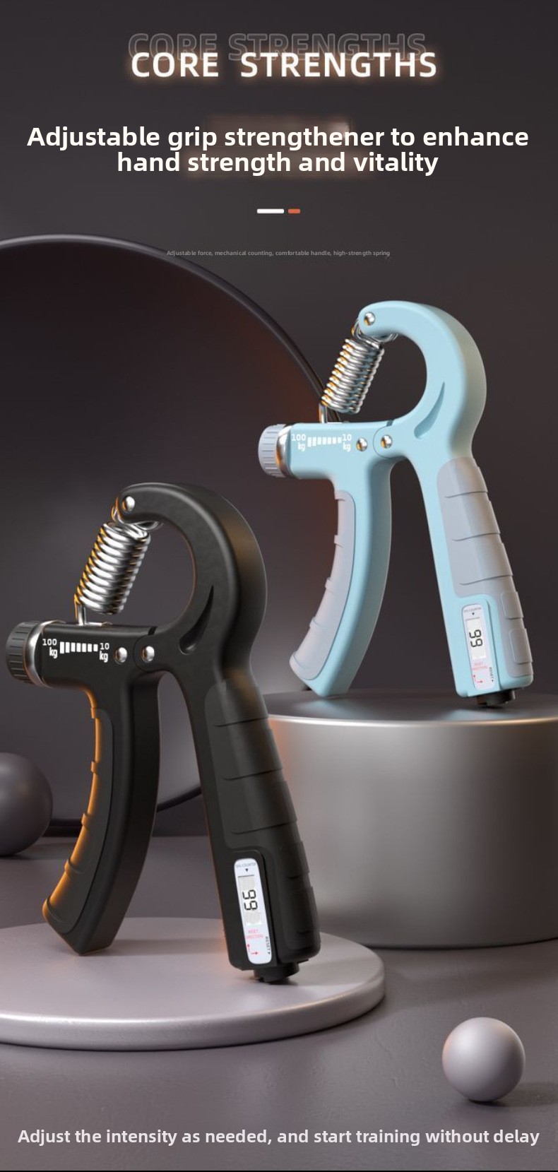 High-end adjustable count grip