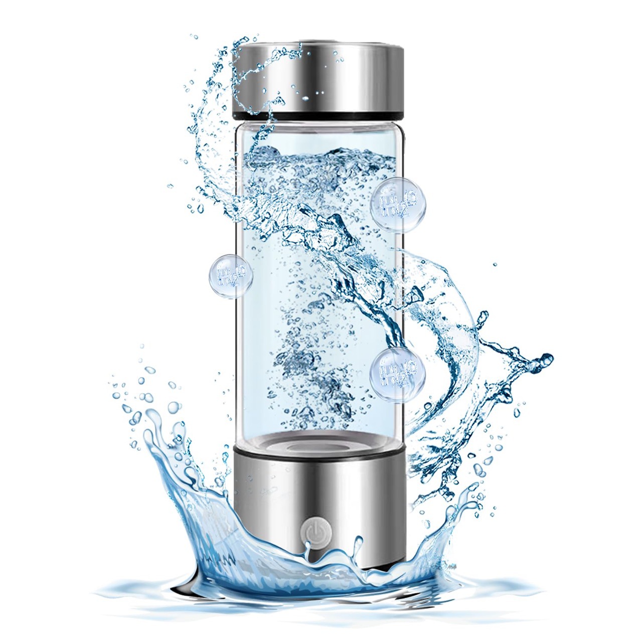 Portable Hydrogen-Rich Water Cup SPE PEM Technology High Borosilicate Glass Health Cup