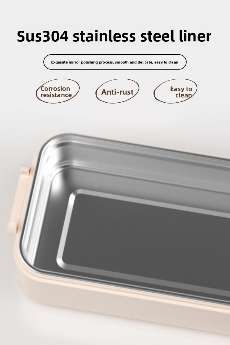 Portable 304 Stainless Steel Waterless Electric Heating Lunch Box
