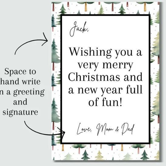 Creative 3D Christmas Greeting Card with Cup or Tree Cover