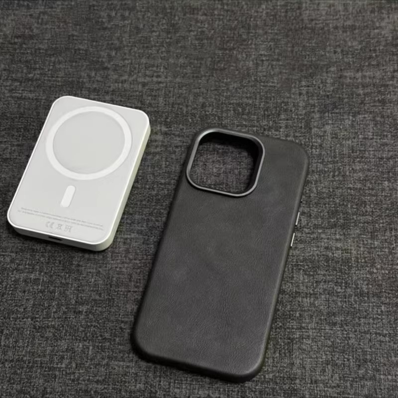 Genuine Leather Magnetic Shockproof Phone Case for iPhone 13 14 15 16 17 18 Series