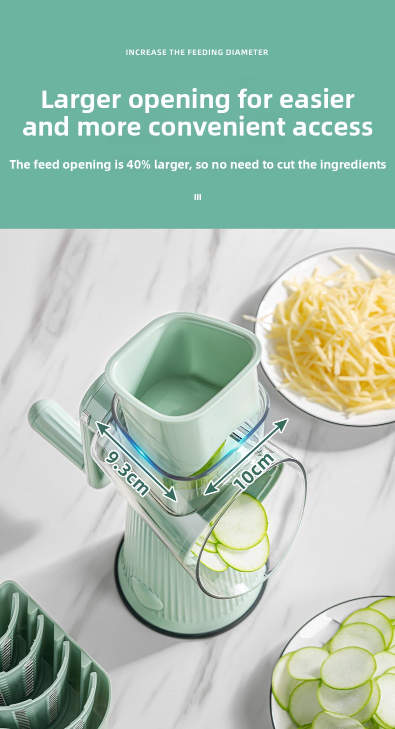 Stainless steel roller vegetable slicer