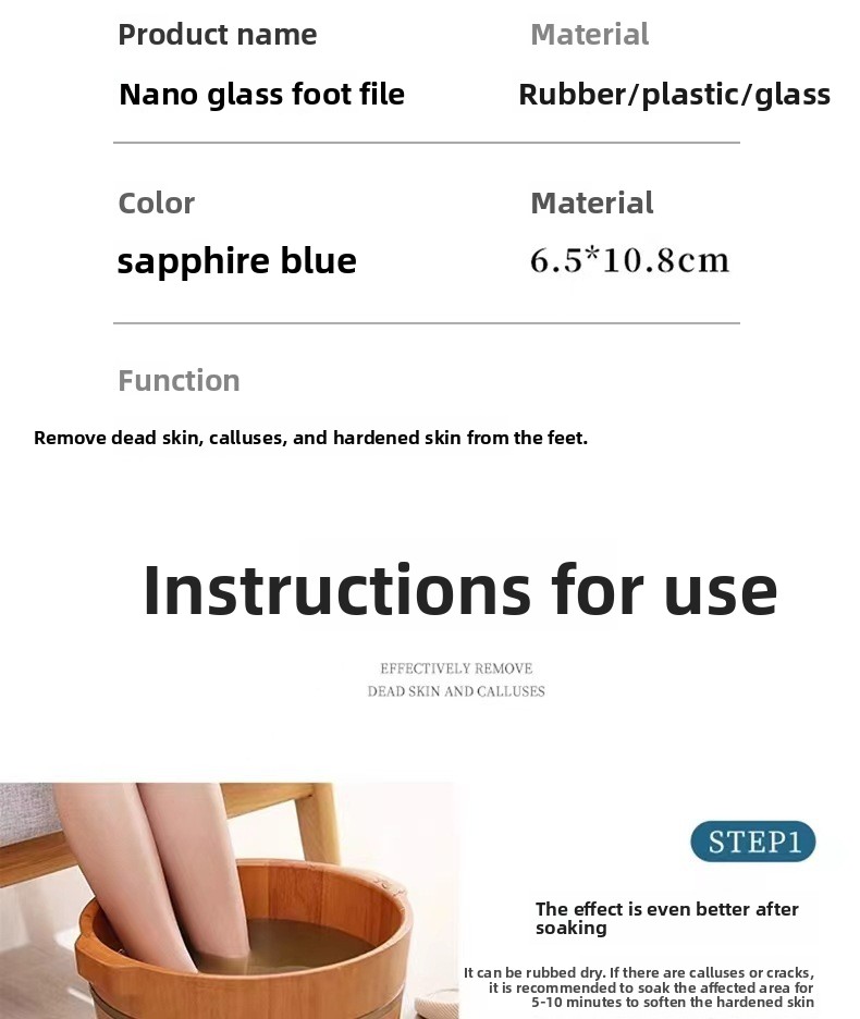 Ergonomic Nano Glass Physical Hair Remover Exfoliation Tool