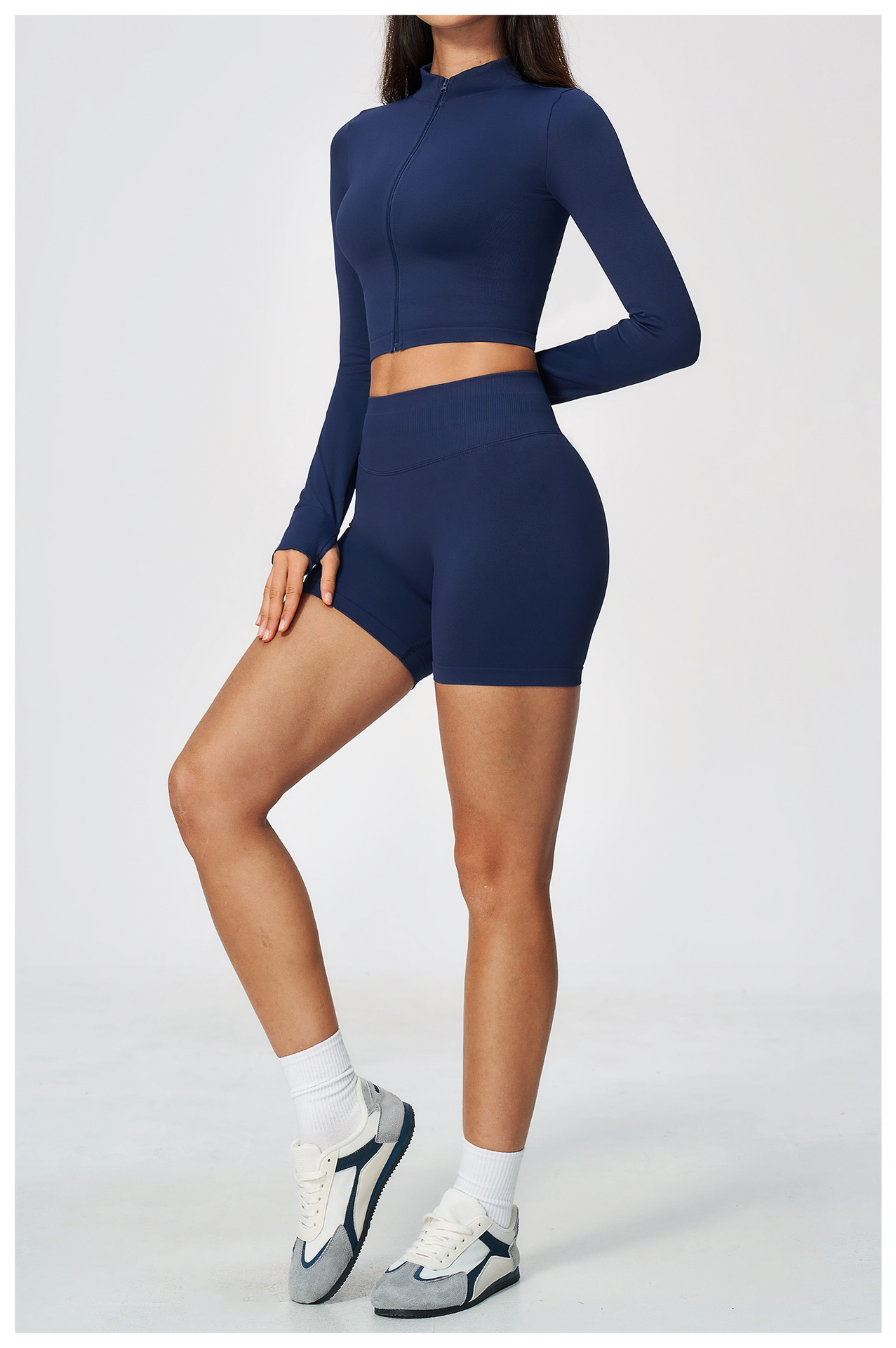 Women's Two-Piece Yoga Set Quick-Dry Sleeveless Jacket and Shorts