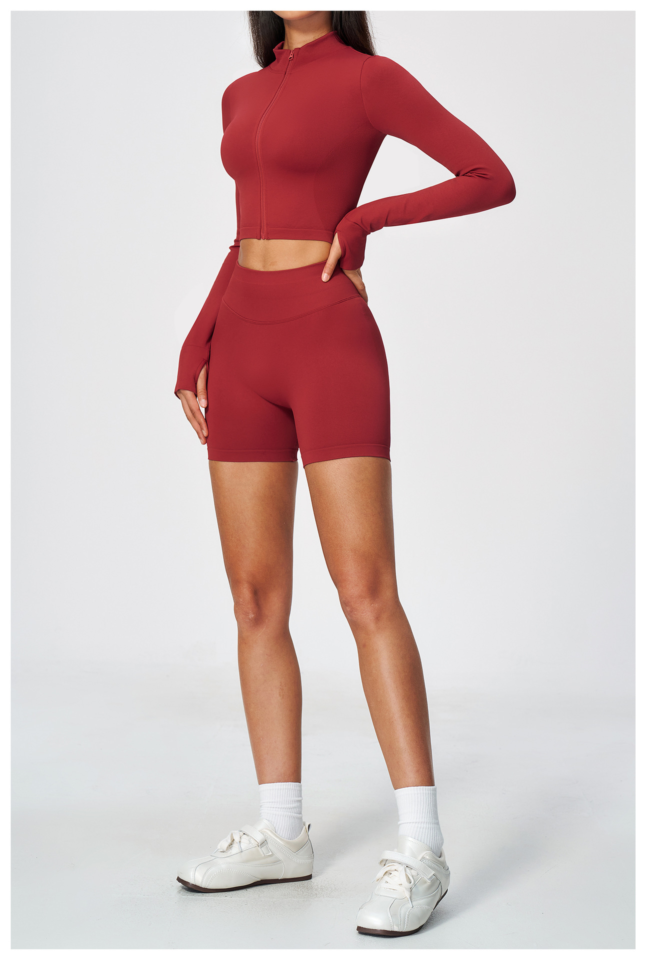 Women's Two-Piece Yoga Set Quick-Dry Sleeveless Jacket and Shorts