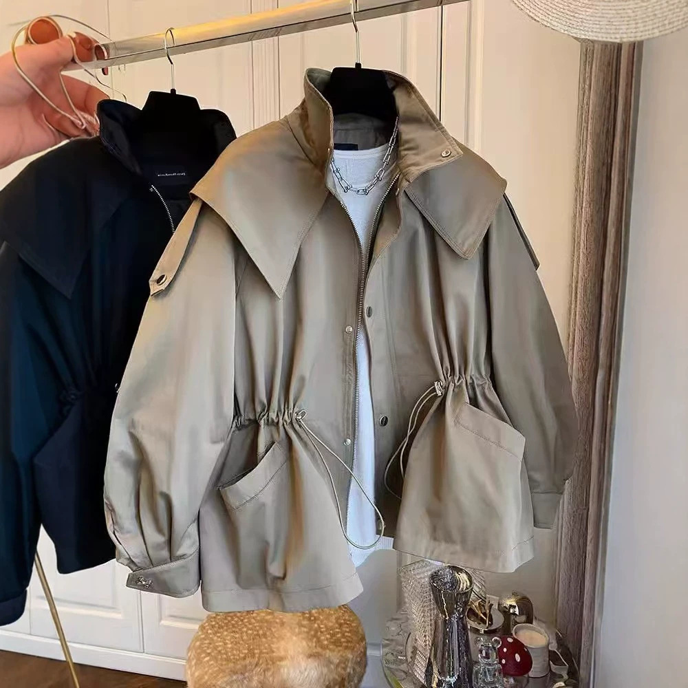 Turtleneck zip-up jacket