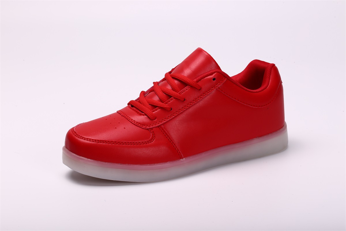 USB Rechargeable LED Light Sneakers Breathable Flat Heel Shoes