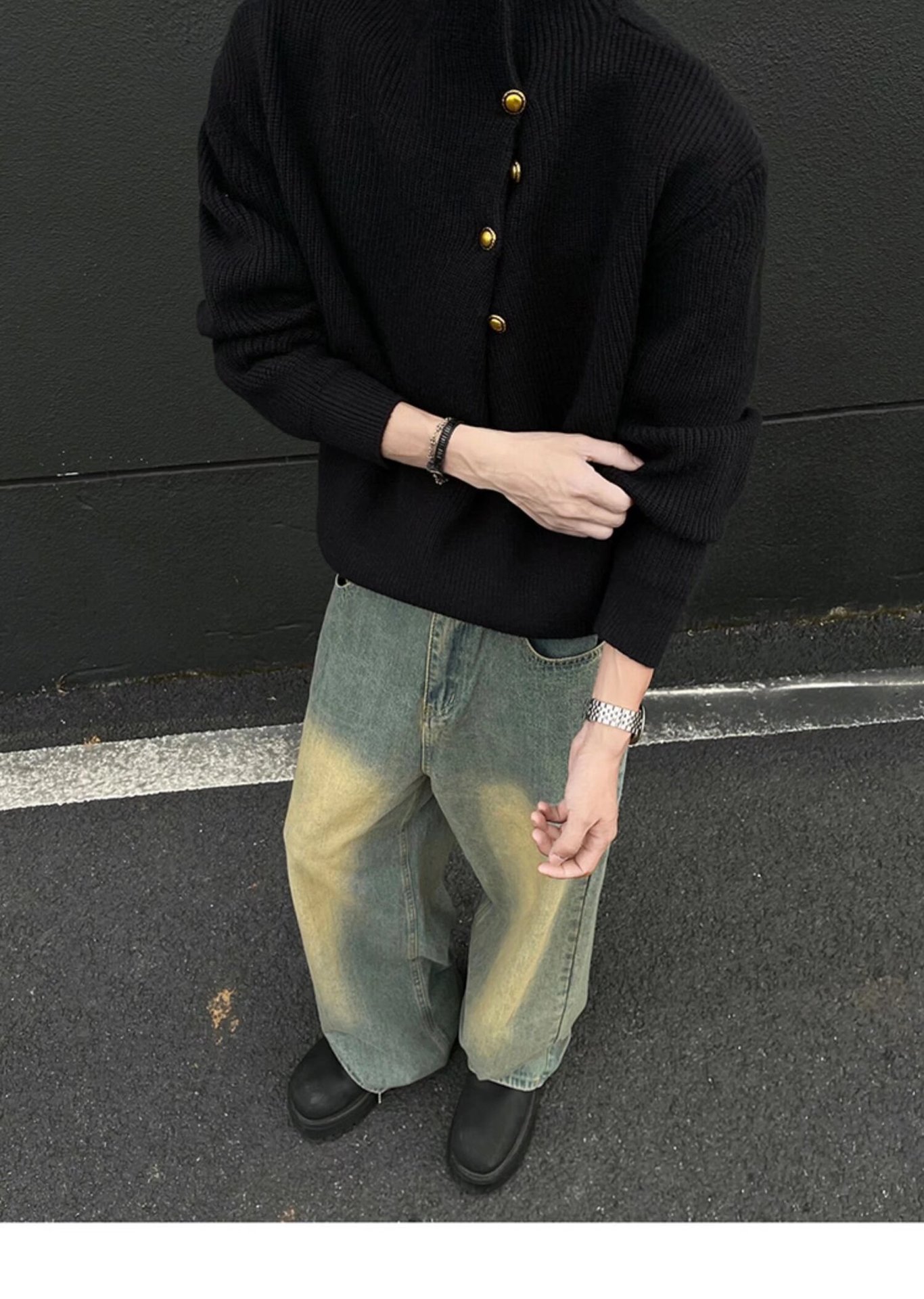 Men's Casual Turtleneck Long Sleeve Knitwear Top