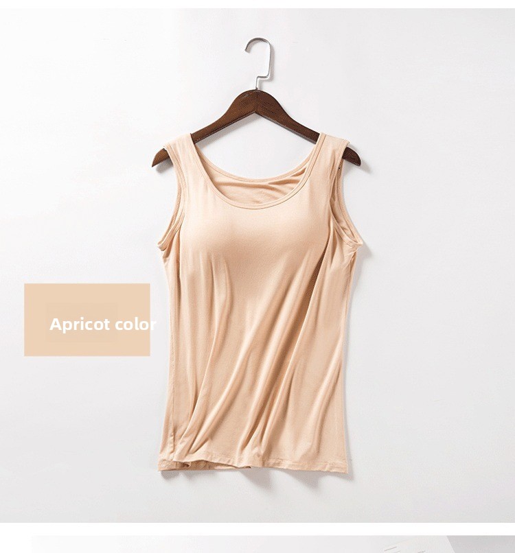Women's Modal Padded Backless Yoga Camisole Tank Top Plus Size