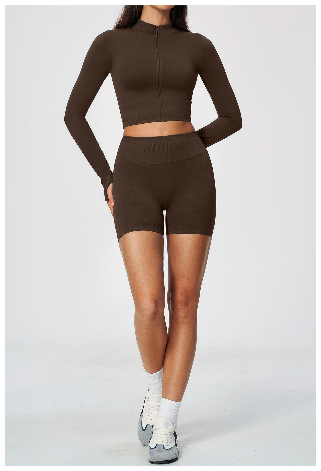 Women's Two-Piece Yoga Set Quick-Dry Sleeveless Jacket and Shorts