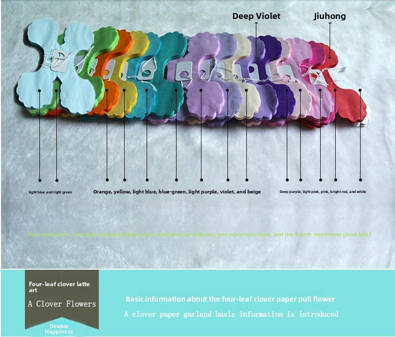 Four-Leaf Clover Craft Paper Banner 3m Party Decoration
