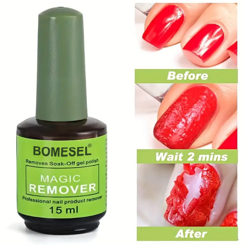 Glitter nail remover gel