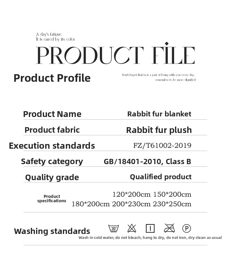 Double-Sided Faux Rabbit Fur Plush Blanket, Solid Color
