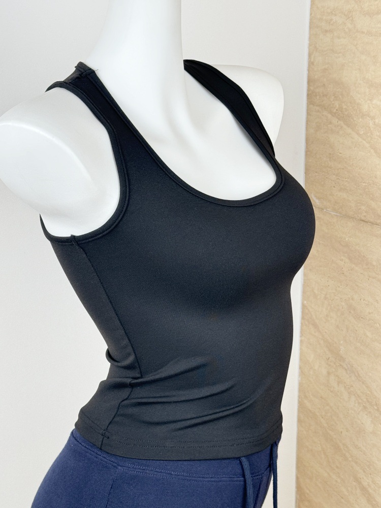 Women's Solid Color Slim Fit Racerback Tank Top
