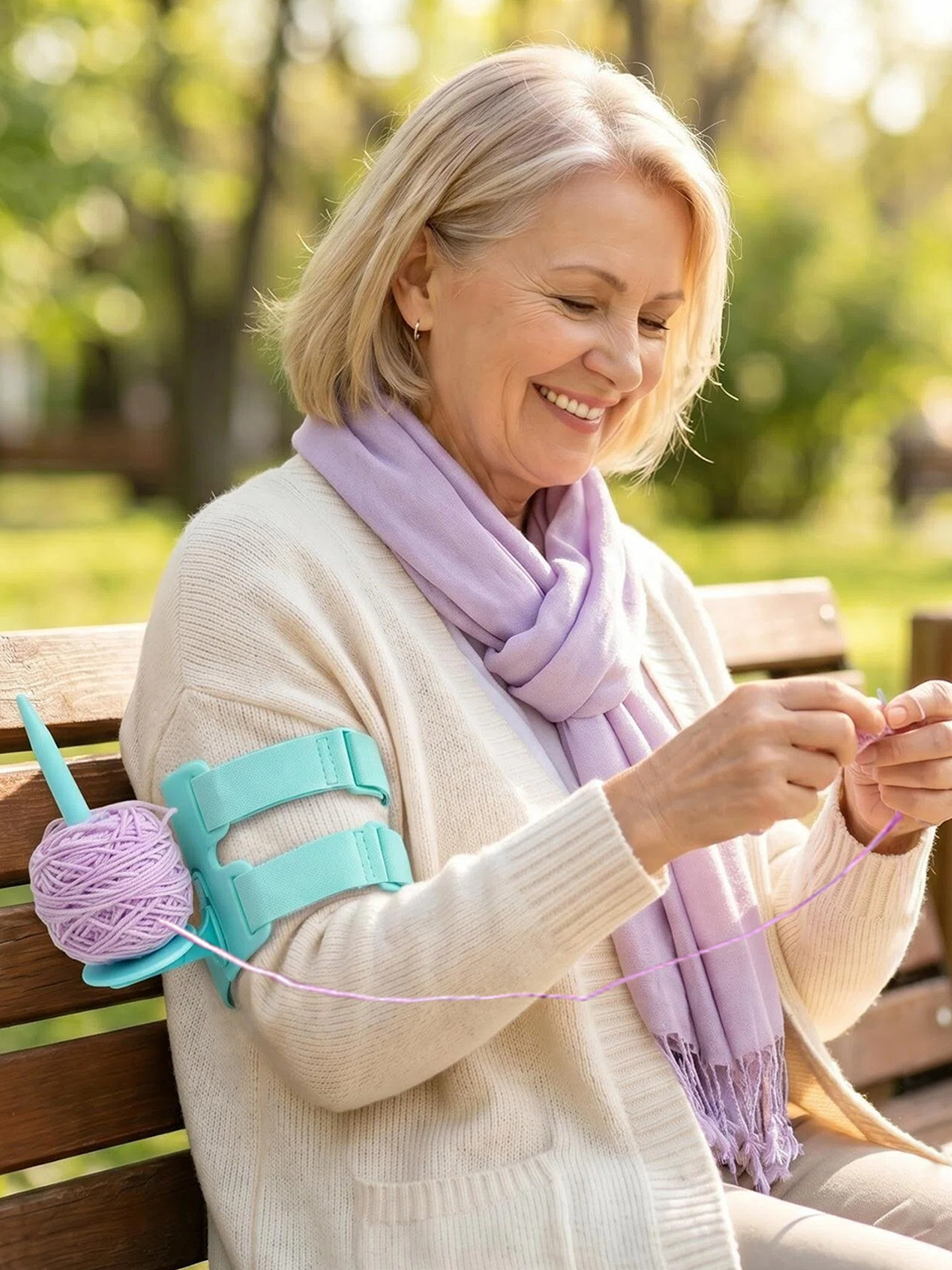 Arm-Worn Yarn Holder