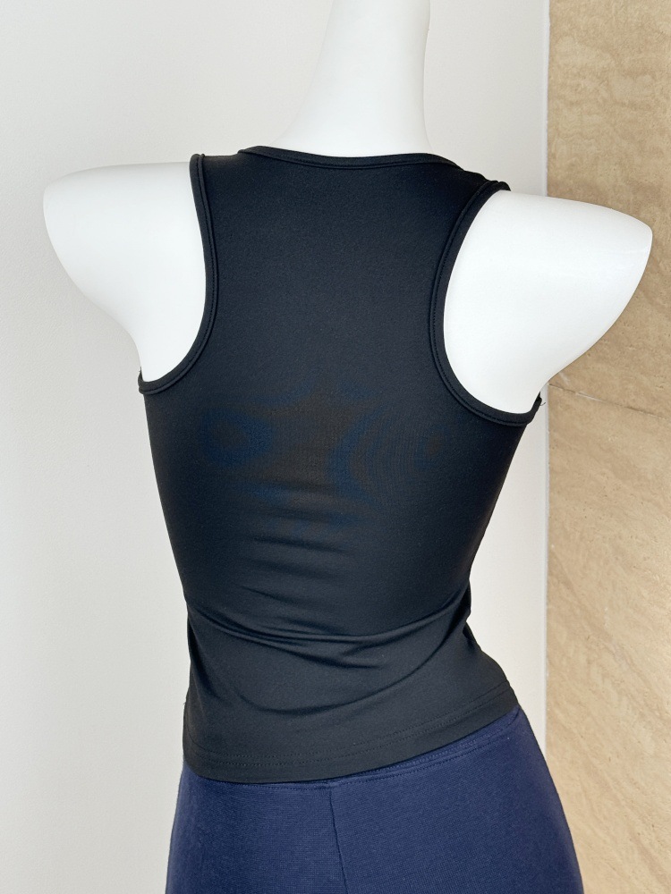 Women's Solid Color Slim Fit Racerback Tank Top