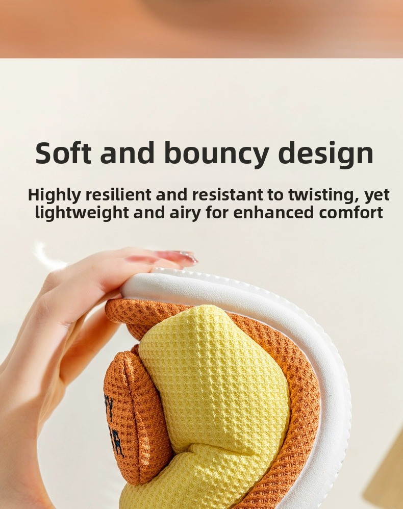 Cute Animal Plush Cotton Slippers Non-Slip Warm Indoor Home Slippers for Kids Unisex