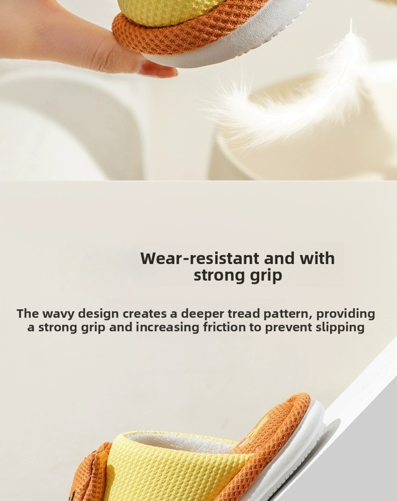 Cute Animal Plush Cotton Slippers Non-Slip Warm Indoor Home Slippers for Kids Unisex