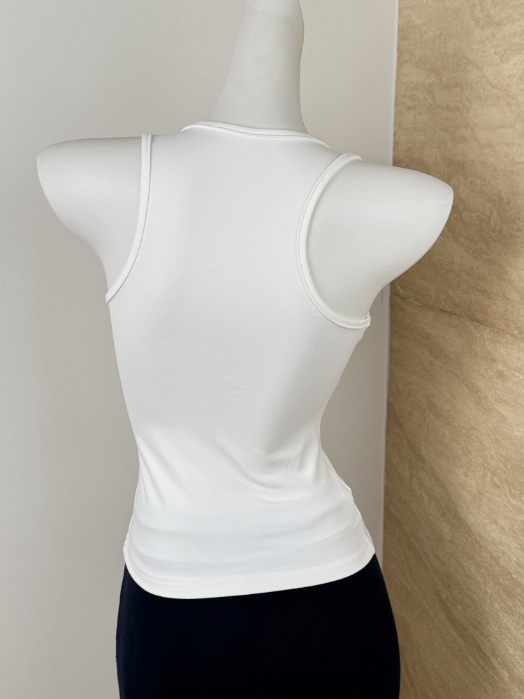Women's Solid Color Slim Fit Racerback Tank Top