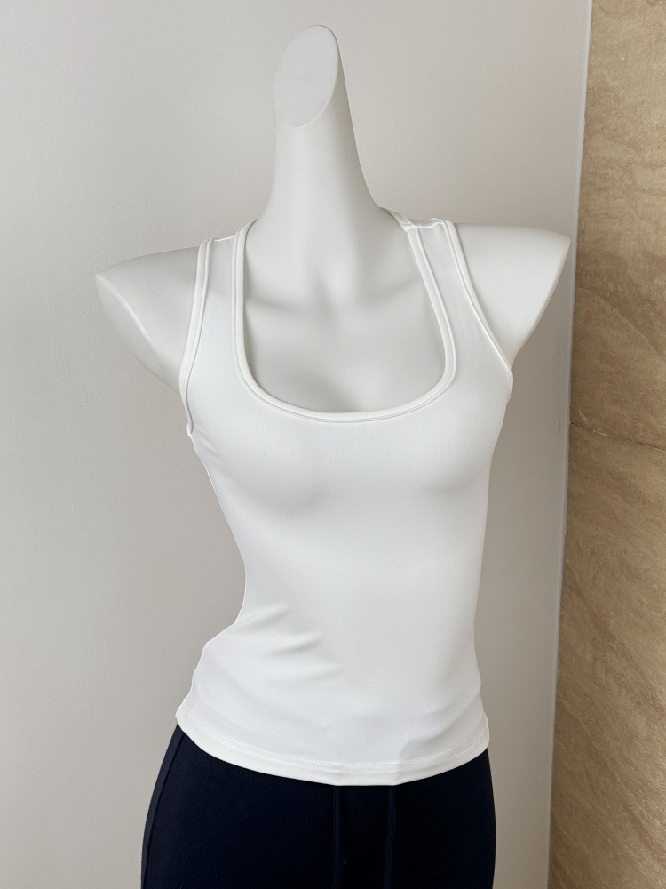 Women's Solid Color Slim Fit Racerback Tank Top