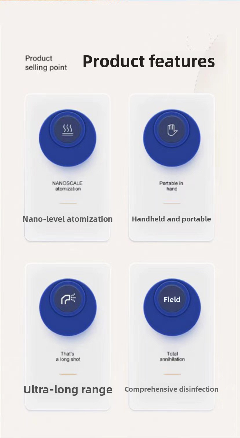 K5max Portable Wireless Nano Blue Light Pet Deodorization Atomizer Spray Gun