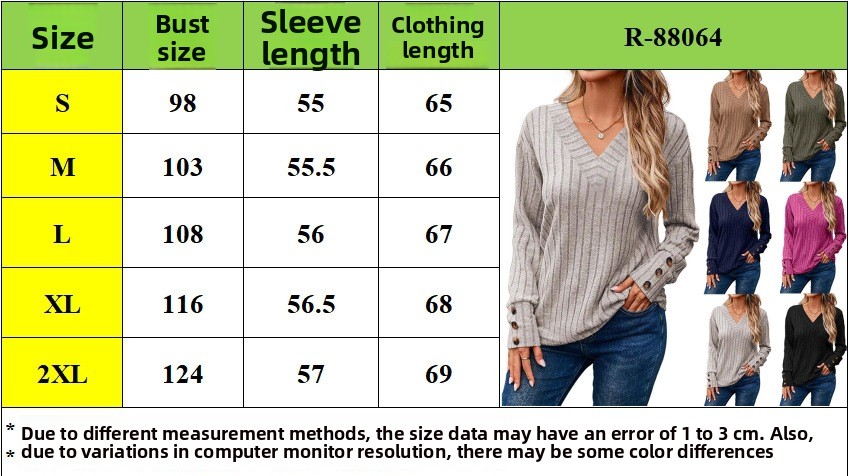 Women's long sleeve V-neck shirt