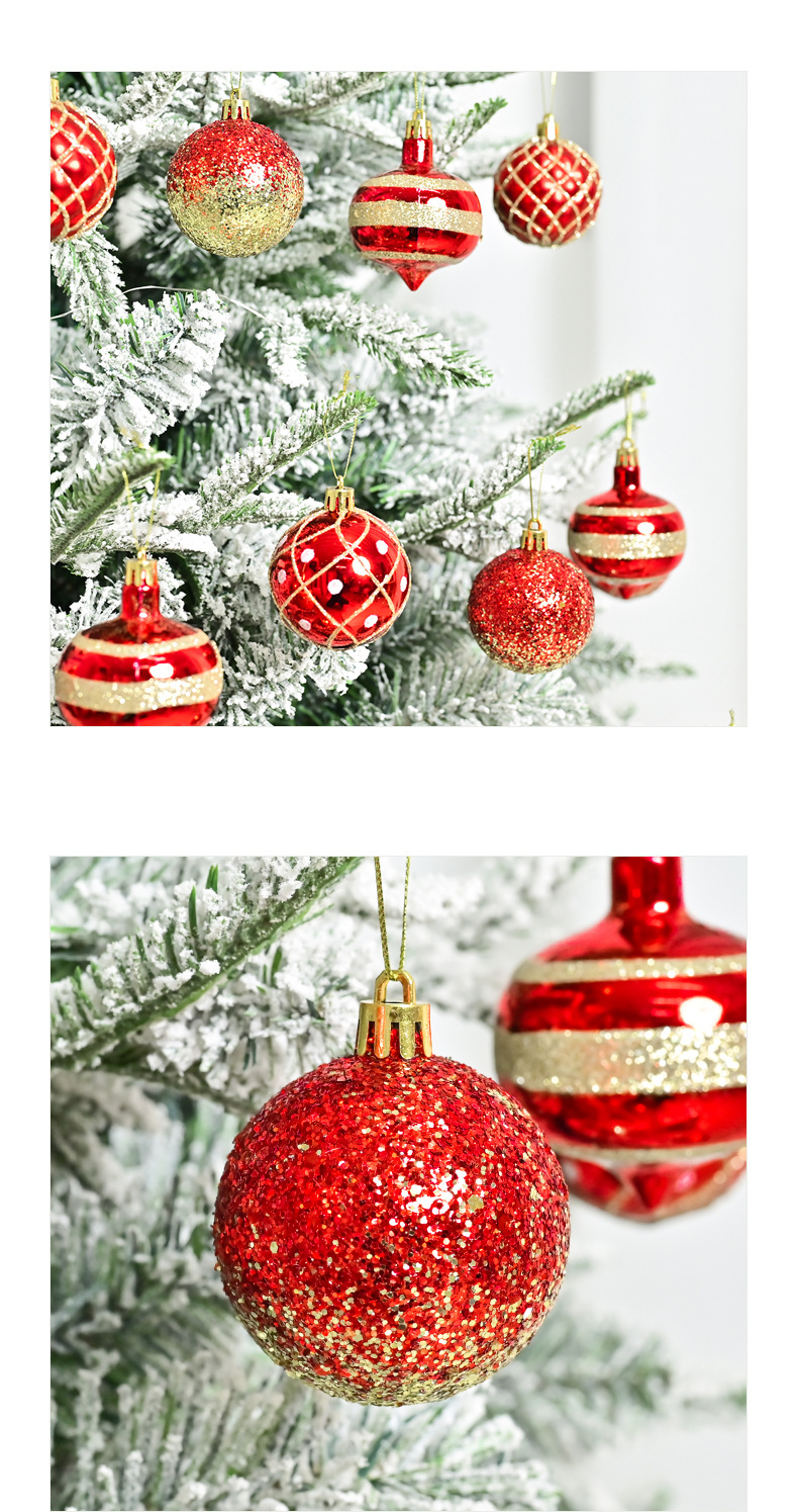 Christmas Hot Exquisite Hand-painted Glitter Sequins Christmas Ball suit Electroplated Shaped Painted Christmas Ball Pendant